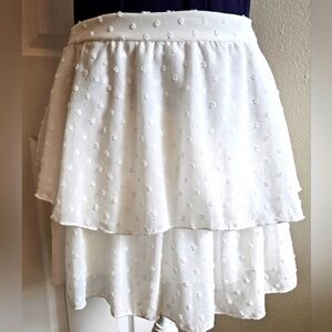 ORIGINALITY LAYERED MINI SKIRT SZ XL WHITE